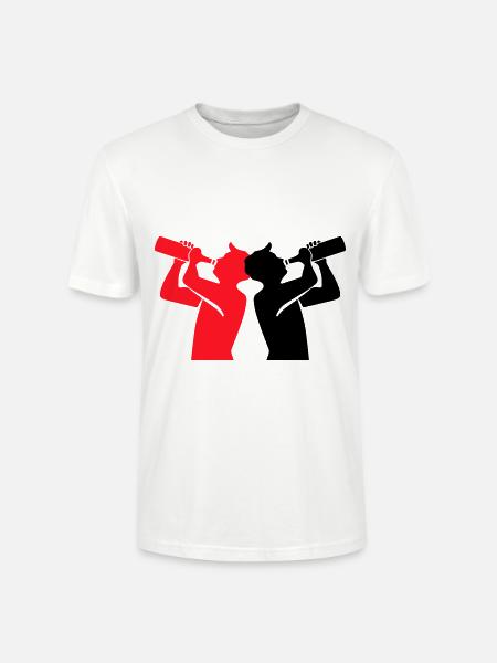 Drinking Party Man - Stanley/Stella CRAFTER Unisex Organic T-Shirt - white