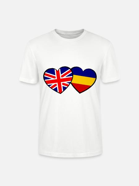 Die englisch rumaenischen Herzen - Stanley/Stella Unisex Bio-T-Shirt CRAFTER - Weiß