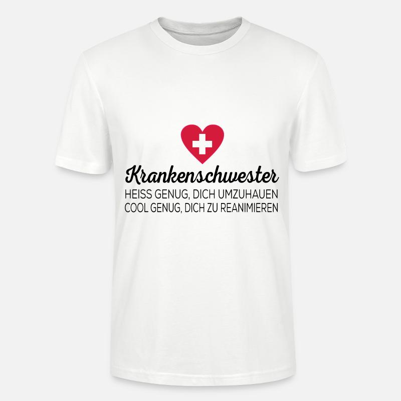 Krankenschwester - Stanley/Stella Unisex Bio-T-Shirt CRAFTER - Weiß