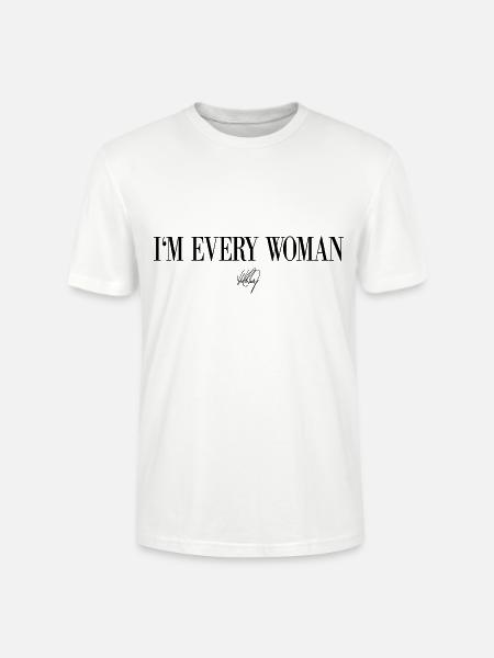 Whitney Houston I'm Every Woman Zwart - Stanley/Stella Uniseks bio-T-shirt CRAFTER - wit