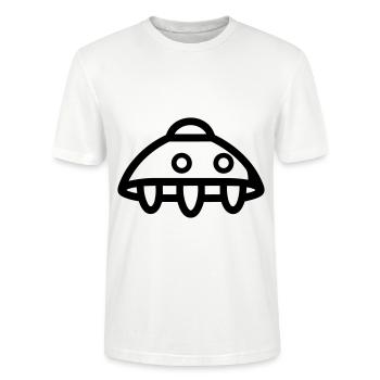 flying saucer - Stanley/Stella CRAFTER Unisex Organic T-Shirt - white - Front - Alina (178cm) & Michal (187cm)