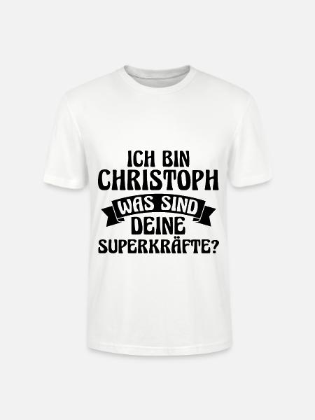 First name Chris Christoph - Stanley/Stella CRAFTER Unisex Organic T-Shirt - white