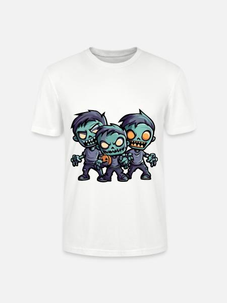 Zombies Halloween - Stanley/Stella CRAFTER Unisex Organic T-Shirt - white