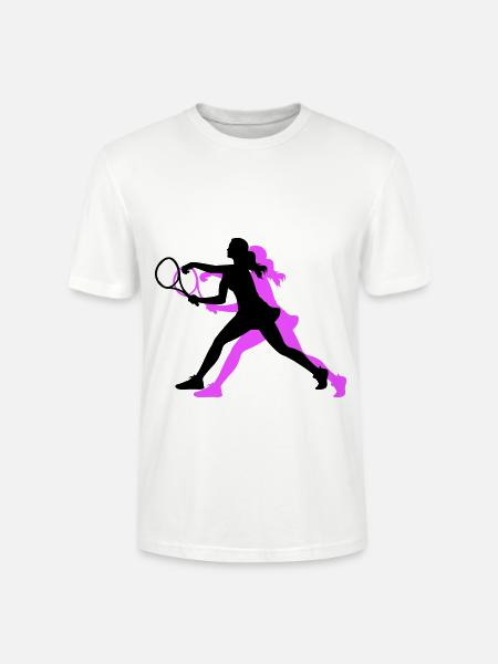 Tennis Spielerin Symbol - Stanley/Stella Unisex Bio-T-Shirt CRAFTER - Weiß