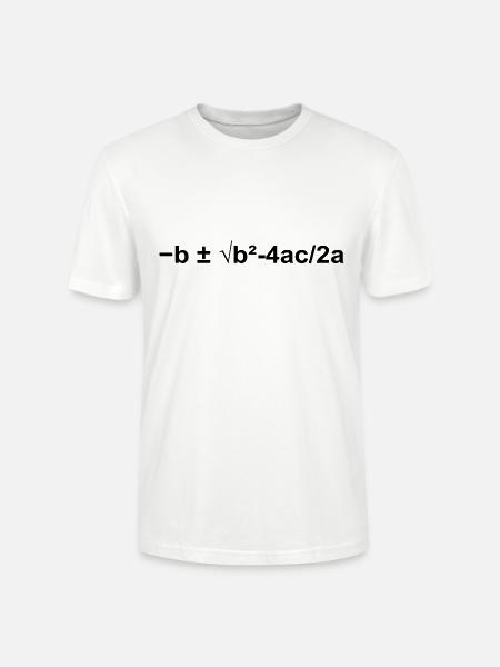 Neliöyhtälön matematiikan kaava - Stanley/Stella CRAFTER unisex luomu-t-paita - valkoinen
