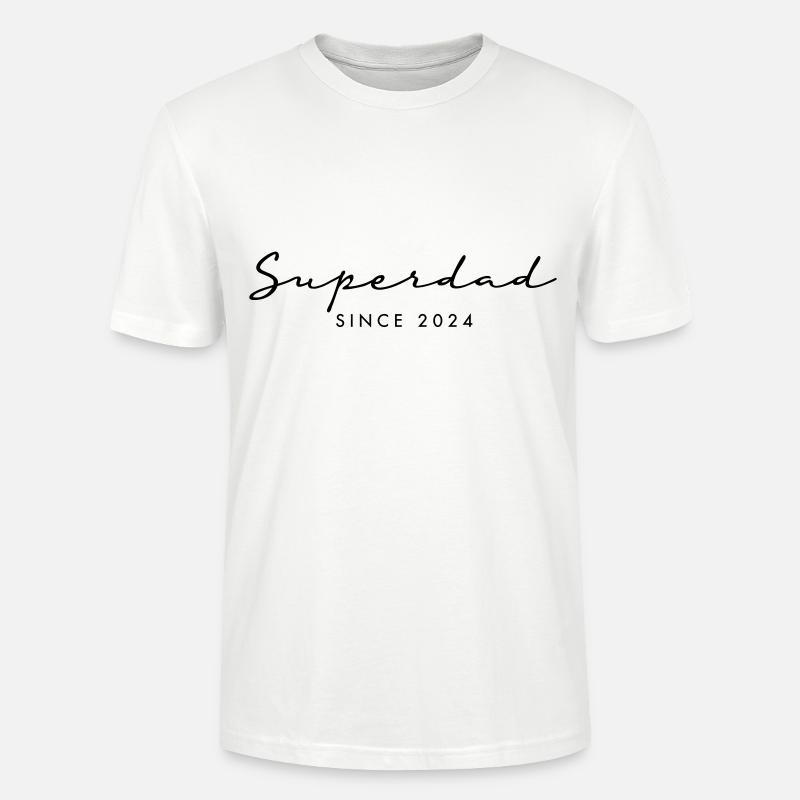 Superdad 24 Père Bébé Papa 2024 - T-shirt bio CRAFTER Stanley Stella Unisexe - blanc