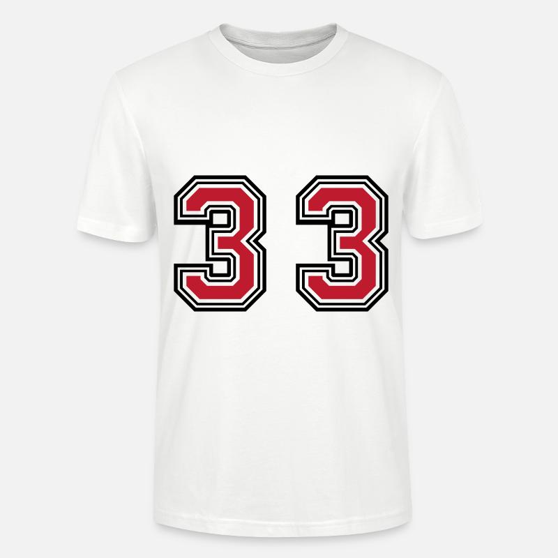 33 symbole numérique - T-shirt bio CRAFTER Stanley Stella Unisexe - blanc