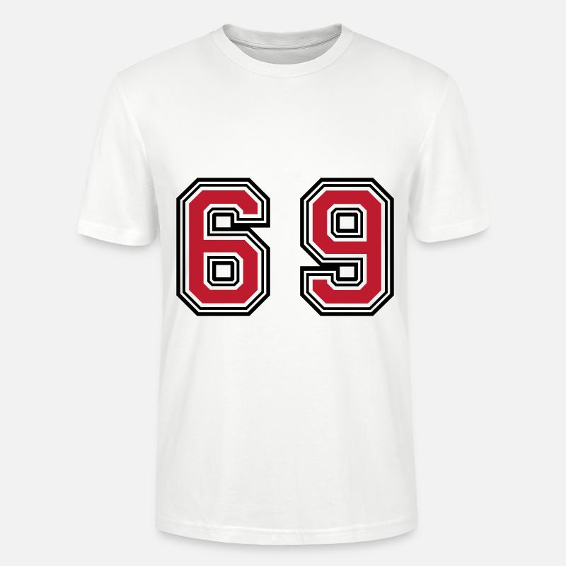 69 Symbole numérique - T-shirt bio CRAFTER Stanley Stella Unisexe - blanc
