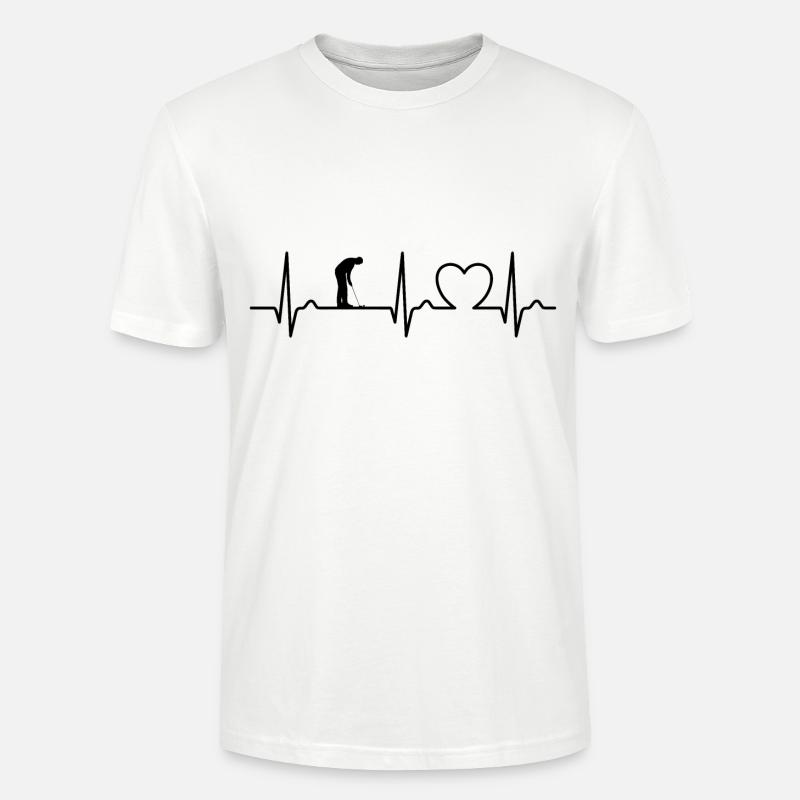 Minigolf - Miniatur Golf - Bahnengolf - Herzkurve - Stanley/Stella Unisex Bio-T-Shirt CRAFTER - Weiß