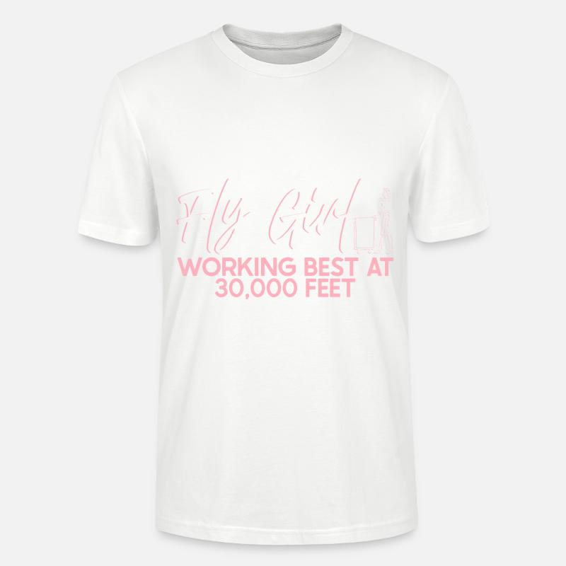 Stewardess Flugbegleiterin Flugzeugfahrt Luftfahrt - Stanley/Stella Unisex Bio-T-Shirt CRAFTER - Weiß