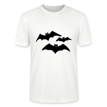 Fledermäuse Halloween Geschenk Fledermaus Kostüm - Stanley/Stella Unisex Bio-T-Shirt CRAFTER - Weiß - Vorne - Alina (178cm) & Michal (187cm)