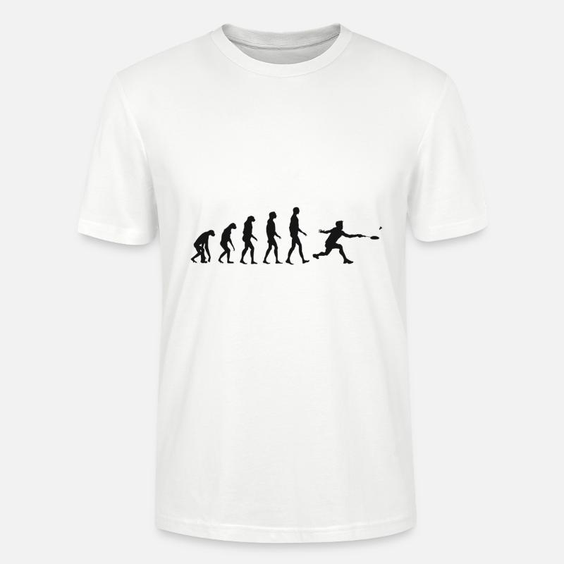 Federball Evolution Badminton Entwicklung Geschenk - Stanley/Stella Unisex Bio-T-Shirt CRAFTER - Weiß