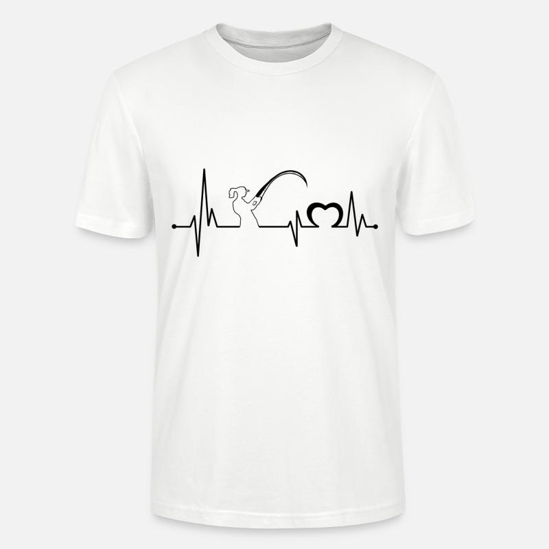 Pêcheur pêcheur à la ligne - T-shirt bio CRAFTER Stanley Stella Unisexe - blanc