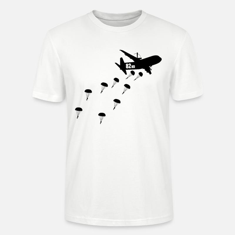 Fallschirmjäger 82ND Flugzeug Absprung - Stanley/Stella Unisex Bio-T-Shirt CRAFTER - Weiß