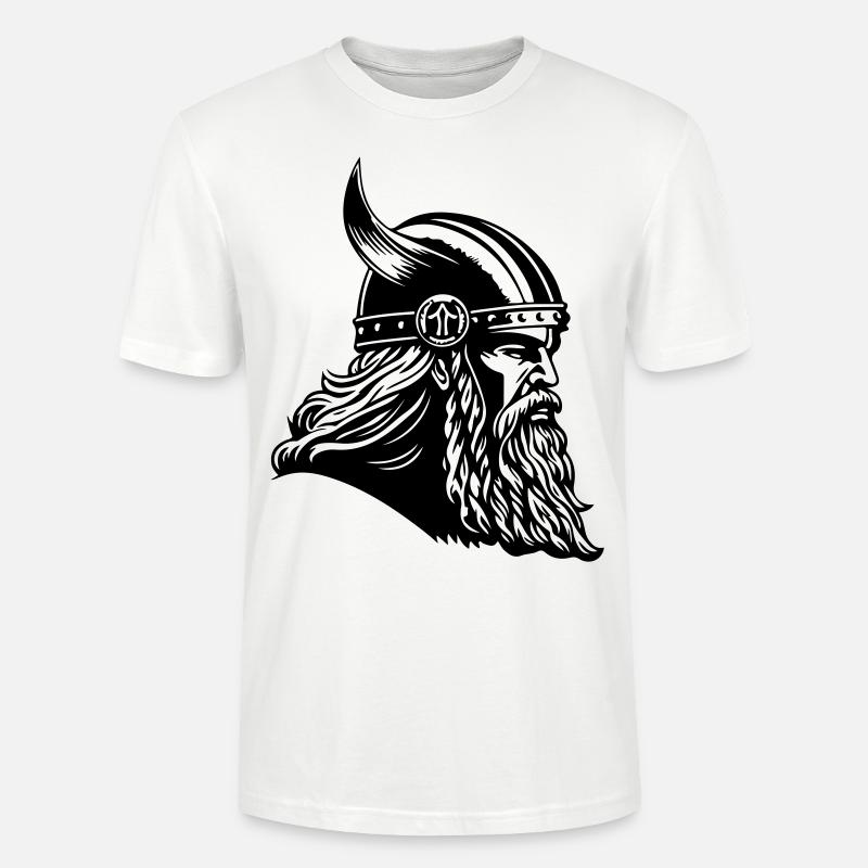 Viking Chef Guerrier Viking - T-shirt bio CRAFTER Stanley Stella Unisexe - blanc