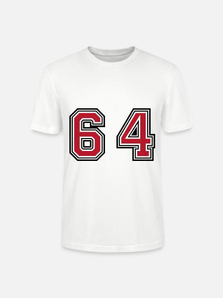 64 Symbole numérique - T-shirt bio CRAFTER Stanley Stella Unisexe - blanc