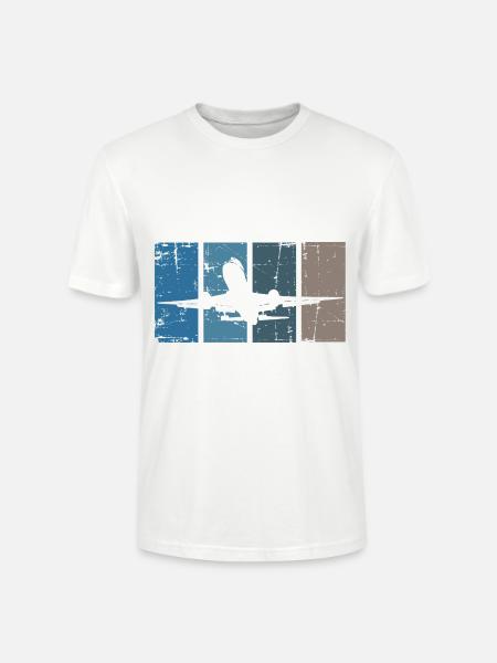 Flugzeug Pilot Luftfahrt - Stanley/Stella Unisex Bio-T-Shirt CRAFTER - Weiß