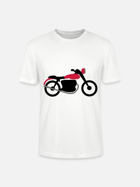 motorcycle - Stanley/Stella CRAFTER Unisex Organic T-Shirt - white
