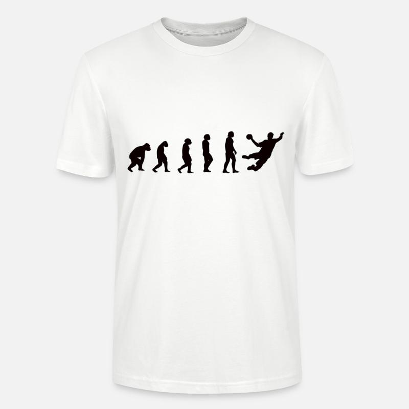 Handball Team Handballer Evolution Handballspieler - T-shirt bio CRAFTER Stanley Stella Unisexe - blanc