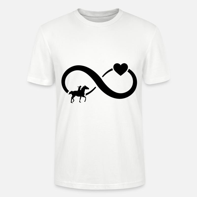 Infinity Heart et Cheval 1 - - T-shirt bio CRAFTER Stanley Stella Unisexe - blanc