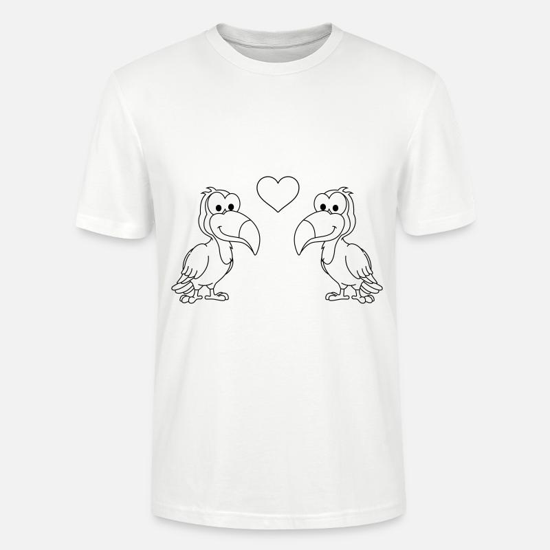 Tukan Comic Couple amour - T-shirt bio CRAFTER Stanley Stella Unisexe - blanc