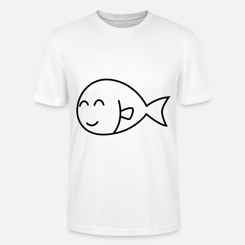 Goldfisch Comic Tier - Stanley/Stella Unisex Bio-T-Shirt CRAFTER - Weiß