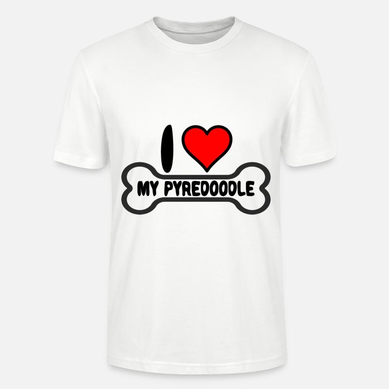 Pyredoodle standard J’aime mon - T-shirt bio CRAFTER Stanley Stella Unisexe - blanc