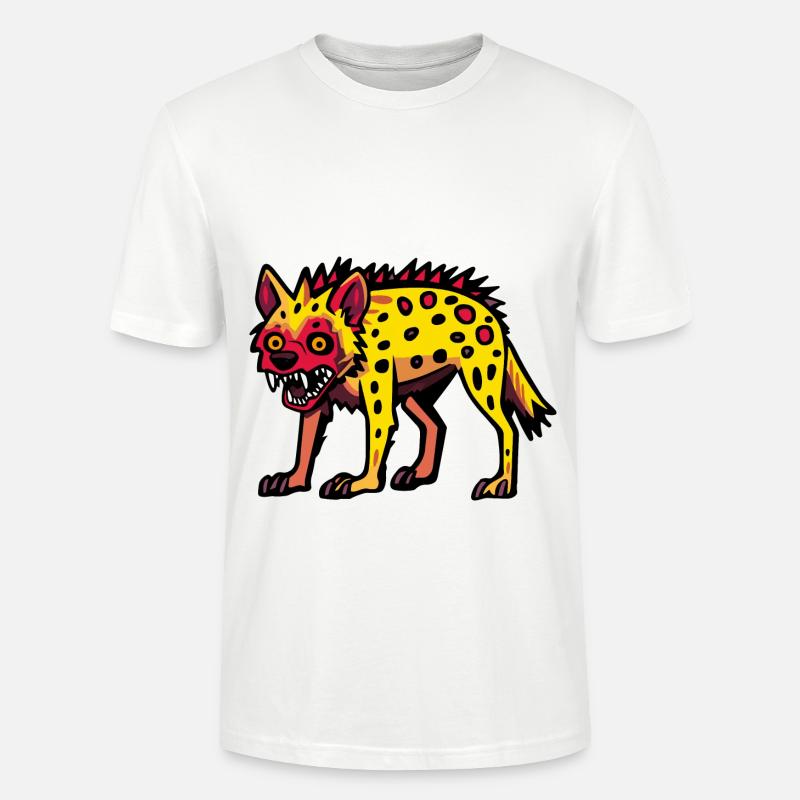 Hyäne Halloween Comic Lustig - Stanley/Stella Unisex Bio-T-Shirt CRAFTER - Weiß