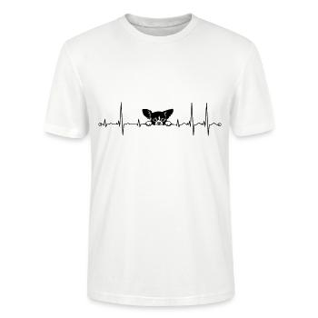 ekg chiwawa herzschlag - Stanley/Stella Unisex Bio-T-Shirt CRAFTER - Weiß - Vorne - Alina (178cm) & Michal (187cm)