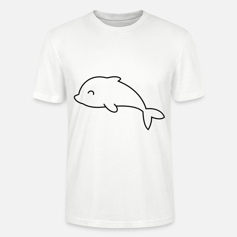 Delfin Comic Tier - Stanley/Stella Unisex Bio-T-Shirt CRAFTER - Weiß