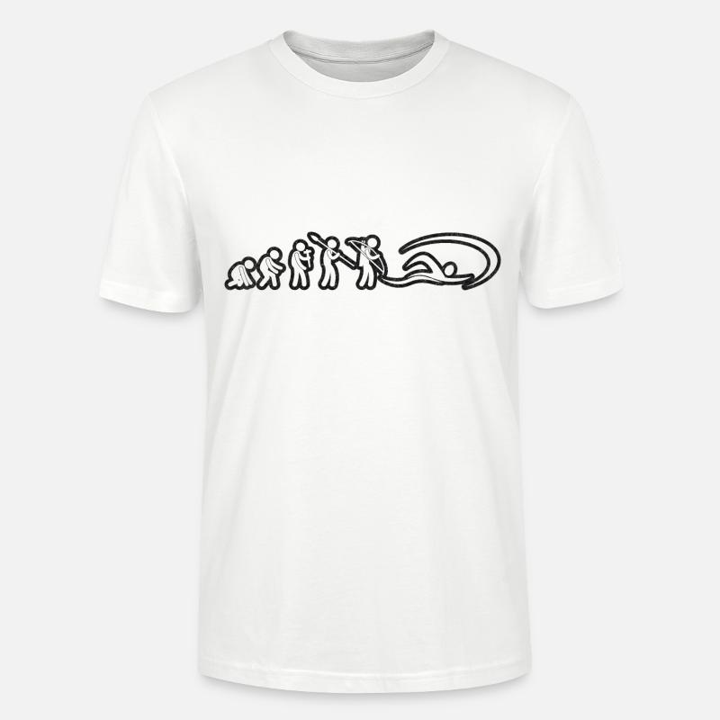 Evolution Swimmer Blanc Grunge - T-shirt bio CRAFTER Stanley Stella Unisexe - blanc