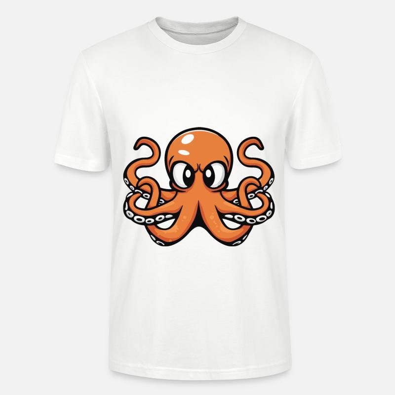 Oktopus Comic - Stanley/Stella Unisex Bio-T-Shirt CRAFTER - Weiß