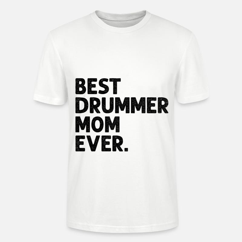 Beste Schlagzeuger-Mutter aller Zeiten Schlagzeug-Trommel-Mutter - Stanley/Stella Unisex Bio-T-Shirt CRAFTER - Weiß