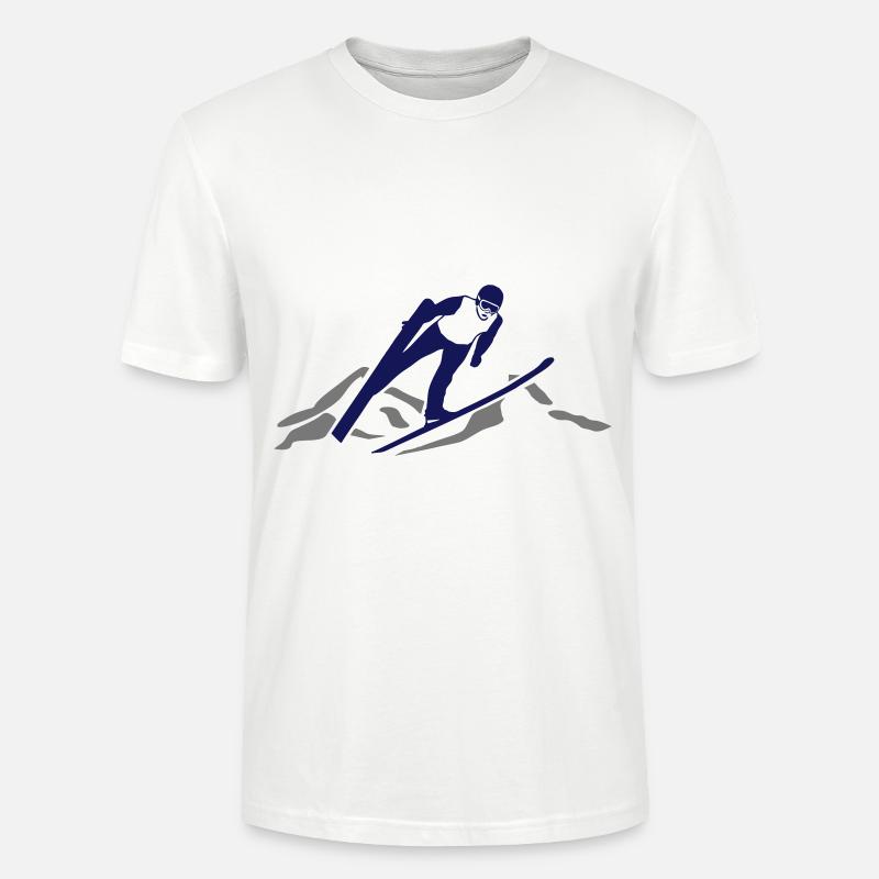 ski jumping - ski flying - T-shirt bio CRAFTER Stanley Stella Unisexe - blanc