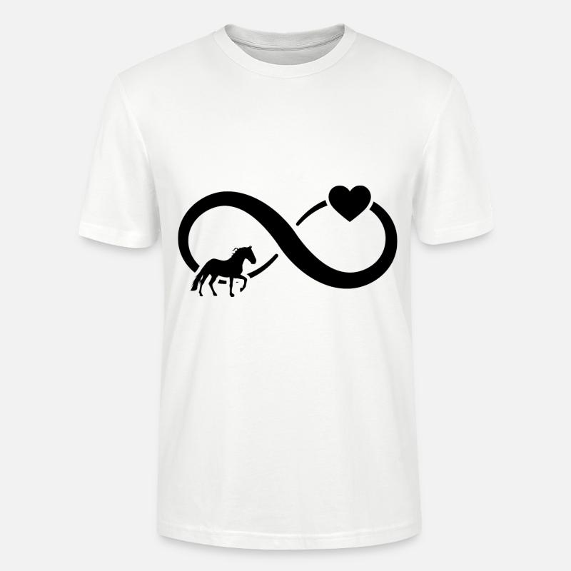 Infinity Heart et Cheval - - T-shirt bio CRAFTER Stanley Stella Unisexe - blanc