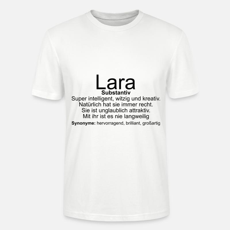 Name Definition Lara - Stanley/Stella Unisex Bio-T-Shirt CRAFTER - Weiß