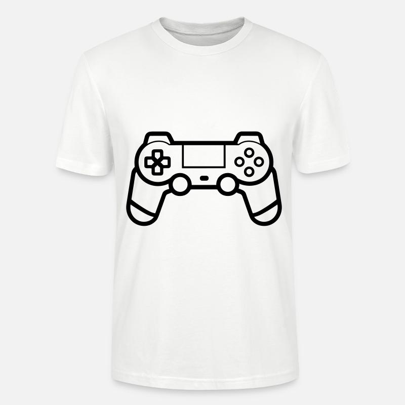 manette de jeux vidéo - T-shirt bio CRAFTER Stanley Stella Unisexe - blanc