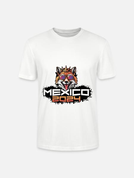 Mexiko 2024 Party Fuchs - Stanley/Stella Unisex Bio-T-Shirt CRAFTER - Weiß