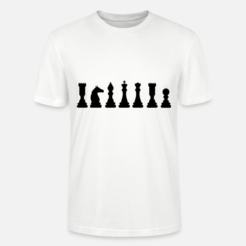 Schachfiguren Schach - Stanley/Stella Unisex Bio-T-Shirt CRAFTER - Weiß