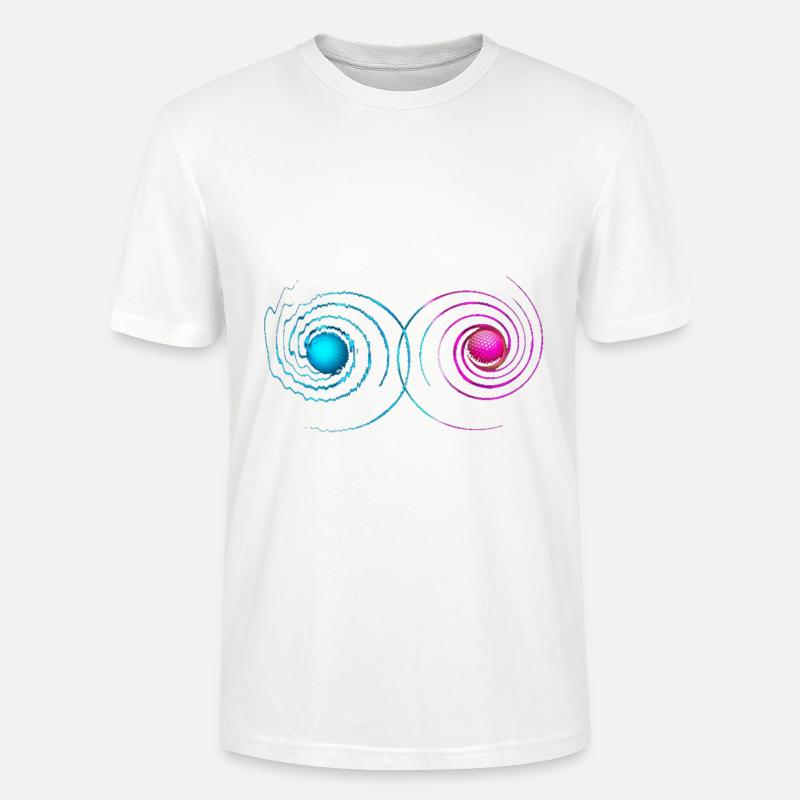 Vibration Vibration Objets Sphère Dimension - T-shirt bio CRAFTER Stanley Stella Unisexe - blanc