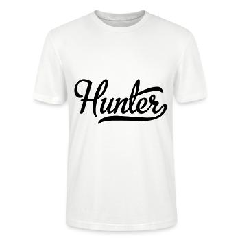 Hunter - Stanley/Stella CRAFTER Unisex Organic T-Shirt - white - Front - Alina (178cm) & Michal (187cm)