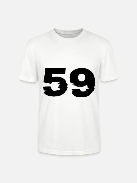 59 Number - Stanley/Stella CRAFTER Unisex Organic T-Shirt - white