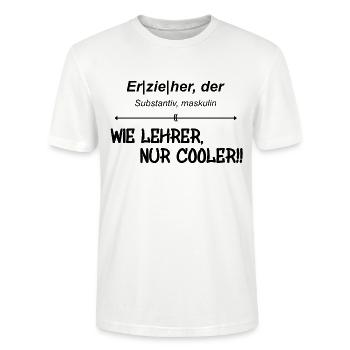 Erzieher- Wie Lehrer, nur cooler!! - Stanley/Stella Unisex Bio-T-Shirt CRAFTER - Weiß - Vorne - Alina (178cm) & Michal (187cm)