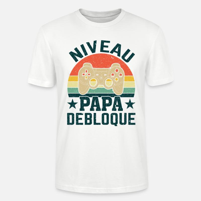 Daddy-Level freigeschaltet - Stanley/Stella Unisex Bio-T-Shirt CRAFTER - Weiß