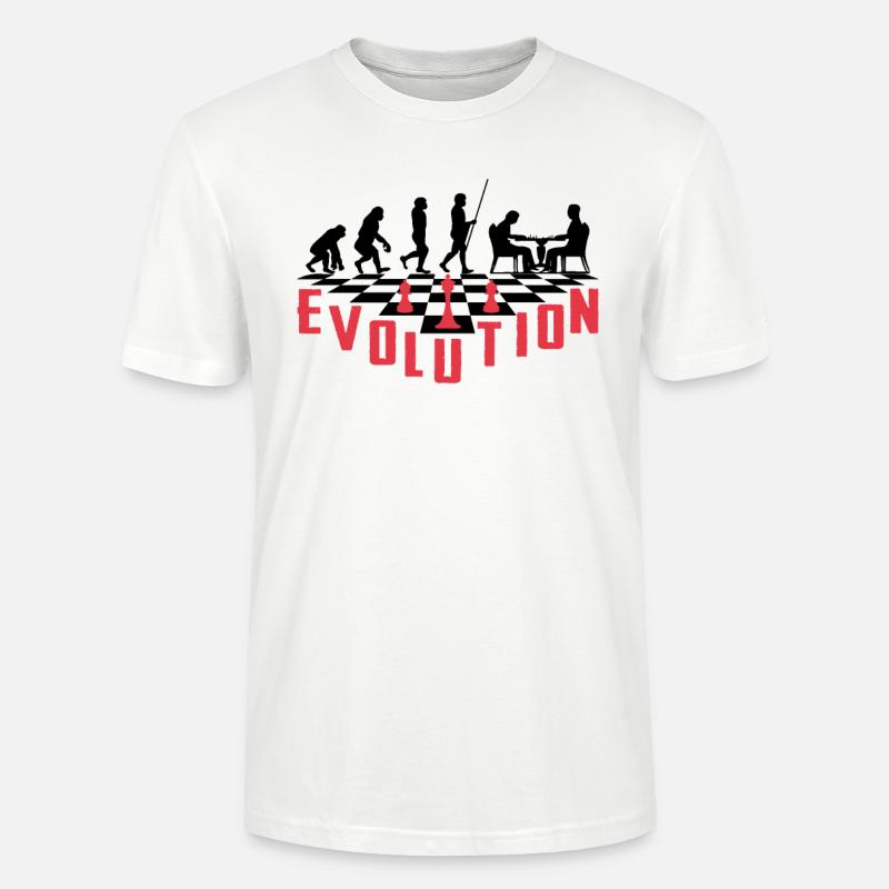 L'évolution Des Échecs - T-shirt bio CRAFTER Stanley Stella Unisexe - blanc
