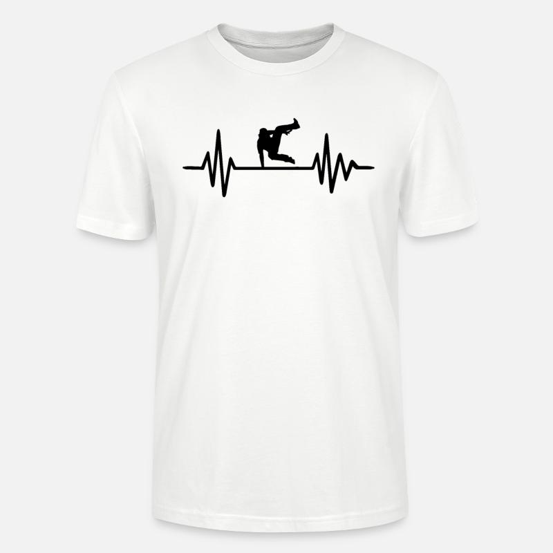 Parkour Herzfrequenz - Stanley/Stella Unisex Bio-T-Shirt CRAFTER - Weiß