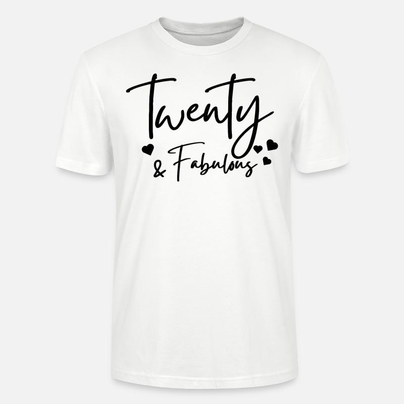 twenty fabulous - Stanley/Stella CRAFTER Unisex Organic T-Shirt - white