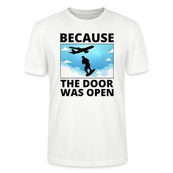 Skysurfing Skydiving Extreme Sport Skydiver Funny - Stanley/Stella CRAFTER Unisex Organic T-Shirt - white - Front - Alina (178cm) & Michal (187cm)