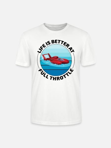 Vollgasspaß: Wasserflugzeugrennen lachen - Stanley/Stella Unisex Bio-T-Shirt CRAFTER - Weiß