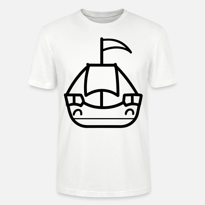 Piratenschiff - Stanley/Stella Unisex Bio-T-Shirt CRAFTER - Weiß